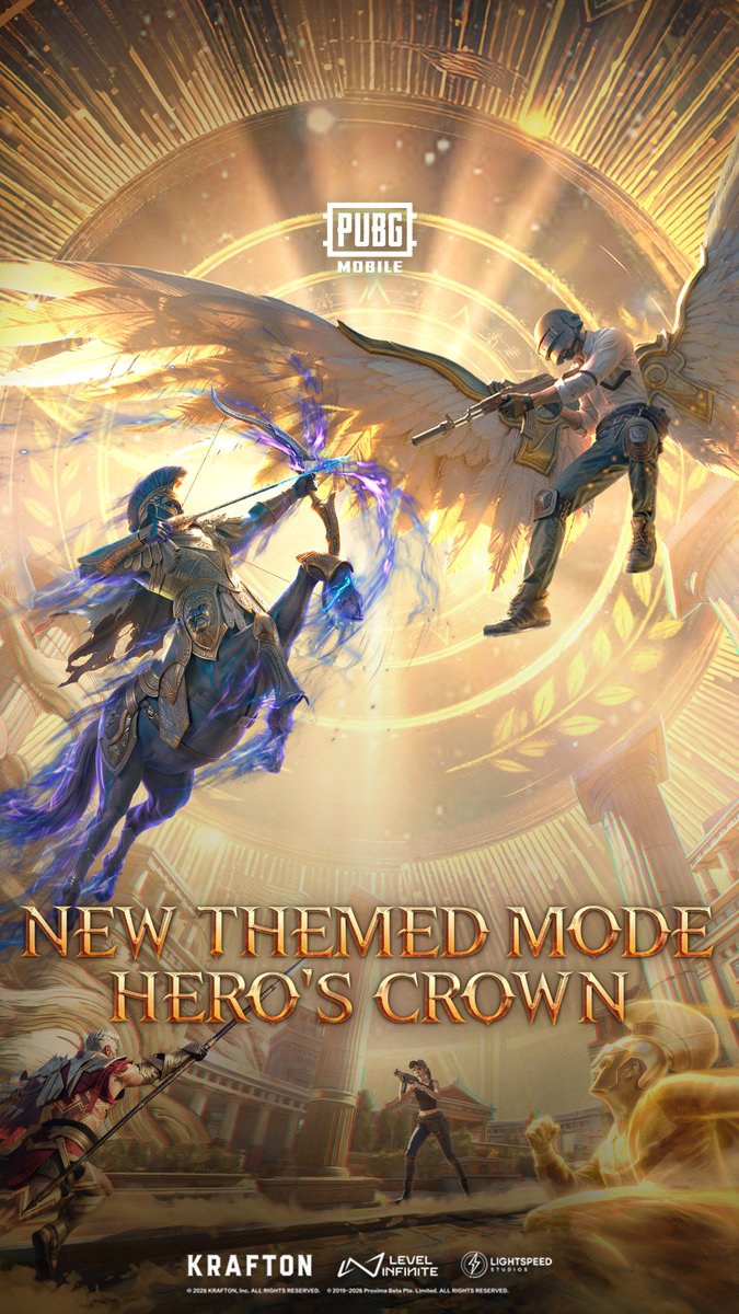 PUBG MOBILE ｜Hero's Crown Version Available Now 👑Pass the trials from ancient Greece, challenge the centaur boss and invite him to join your team, and experience the centaur brought to life by Christopher Judge! 🎵 Helios, Hero's Crown Version Theme Song, Update the game to V4.4 to get! 💃 Various IP Collaborations Coming Soon! Download now: #PUBGMOBILE #PUBGM440 #PUBGMHEROSCROWN #HELIOS