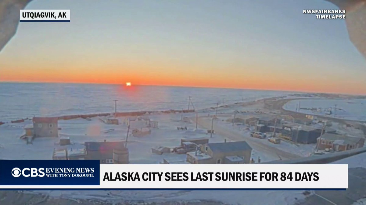 The northernmost city in the U.S., Utqiagvik, Alaska, just saw its last sunrise for 84 days. The sun rose Sunday morning and won’t dip below the horizon again until August 2 as the Arctic enters its season of continuous daylight.