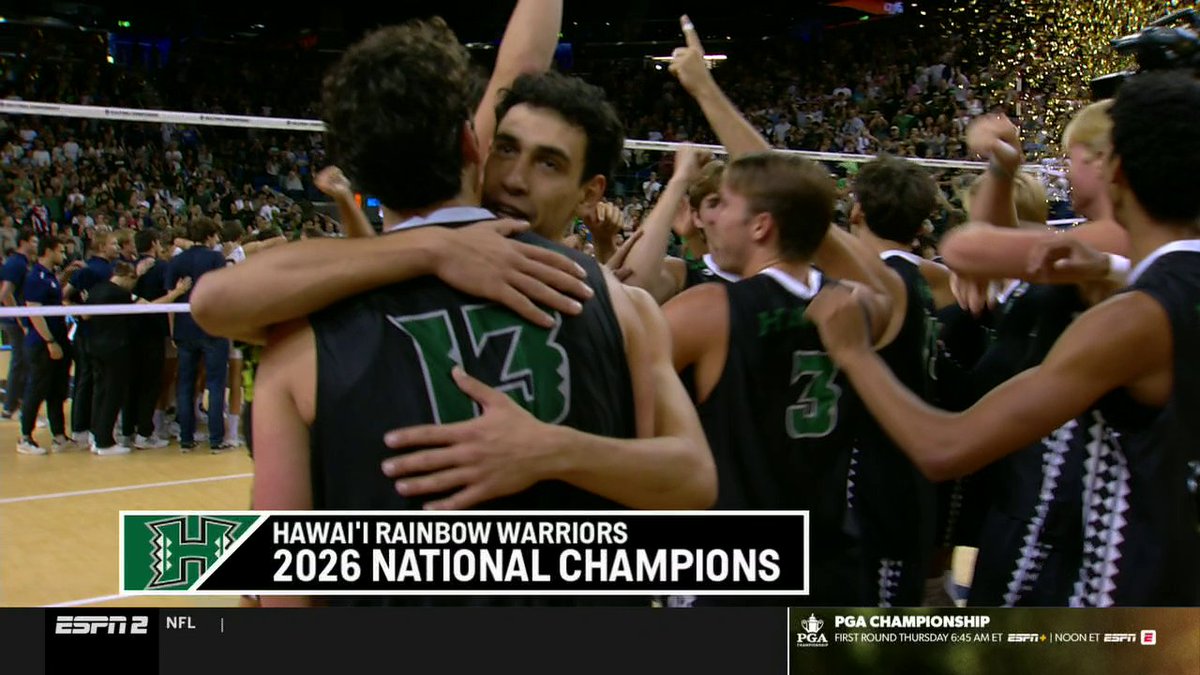 HAWAI'I GETS IT DONE 🔥 The moment Hawai'i men's volleyball won the national championship 🏆