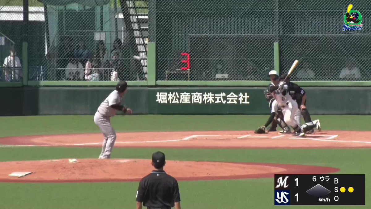 うまく合わせた 松下歩叶 3打数3安打 ファームで2度目の猛打賞 ⚾️ヤクルト×ロッテ（ファーム） #イージースポーツ #swallows #だったらDAZN
