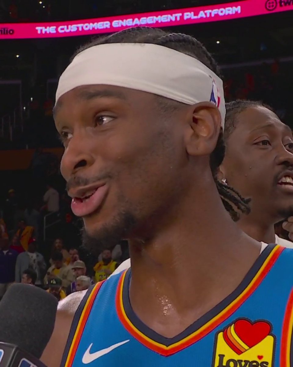 "The rust has been taking its toll on me. Gotta stay in the gym." 😂 SGA after the Thunder completed back-to-back sweeps in the playoffs.