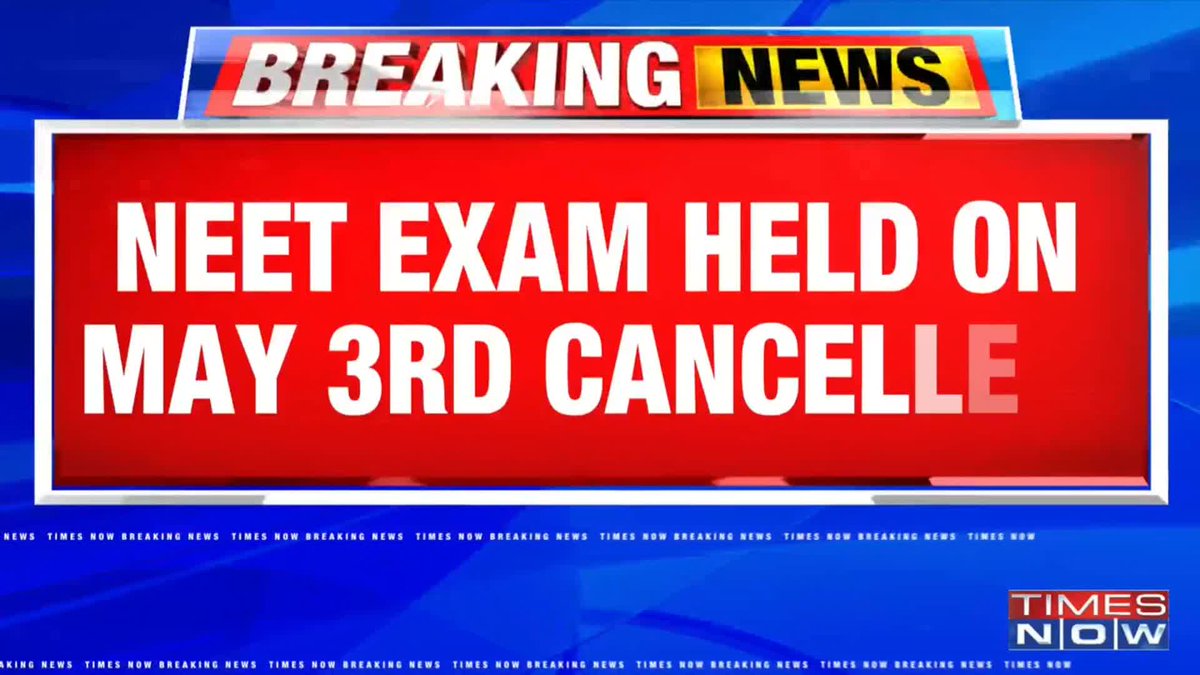 Breaking || NEET 2026 exam held on May 3 has been cancelled. - New dates for NEET-UG exam to be announced. - NTA acts amid 'paper leak' complaints. @dekameghna with details.