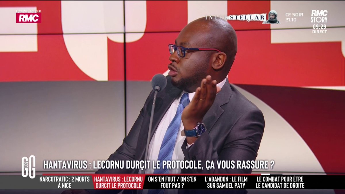 🦠 Hantavirus : le protocole d’isolement durci pour les cas contacts. 🗣️ Abel Boyi : "On va repartir sur le business des épidémiologistes qui vont se déployer sur les plateaux et qui vont nous dire de nous laver les mains. Il fallait les laisser confinés sur le bateau." #GGRMC