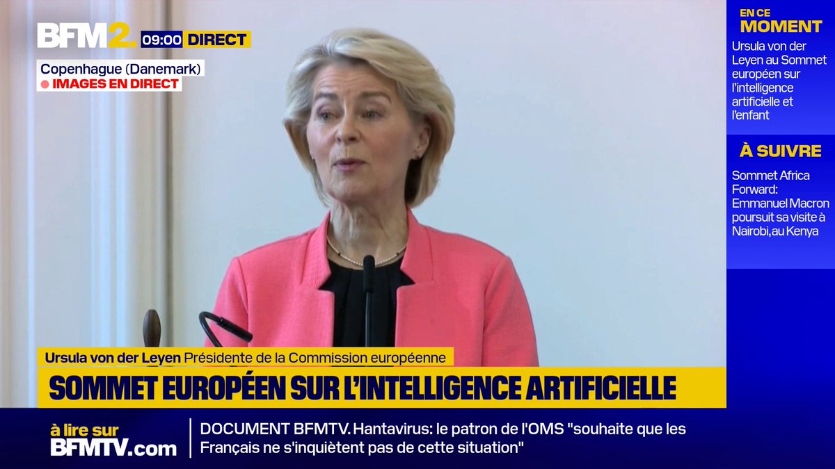 💬"Je pense que nous devons envisager de retarder l’accès aux réseaux sociaux" ➡️Ursula von der Leyen annonce que l'UE envisage de présenter une proposition législative pour un accès "retardé" aux réseaux sociaux pour les mineurs, dès cet été #BFM2