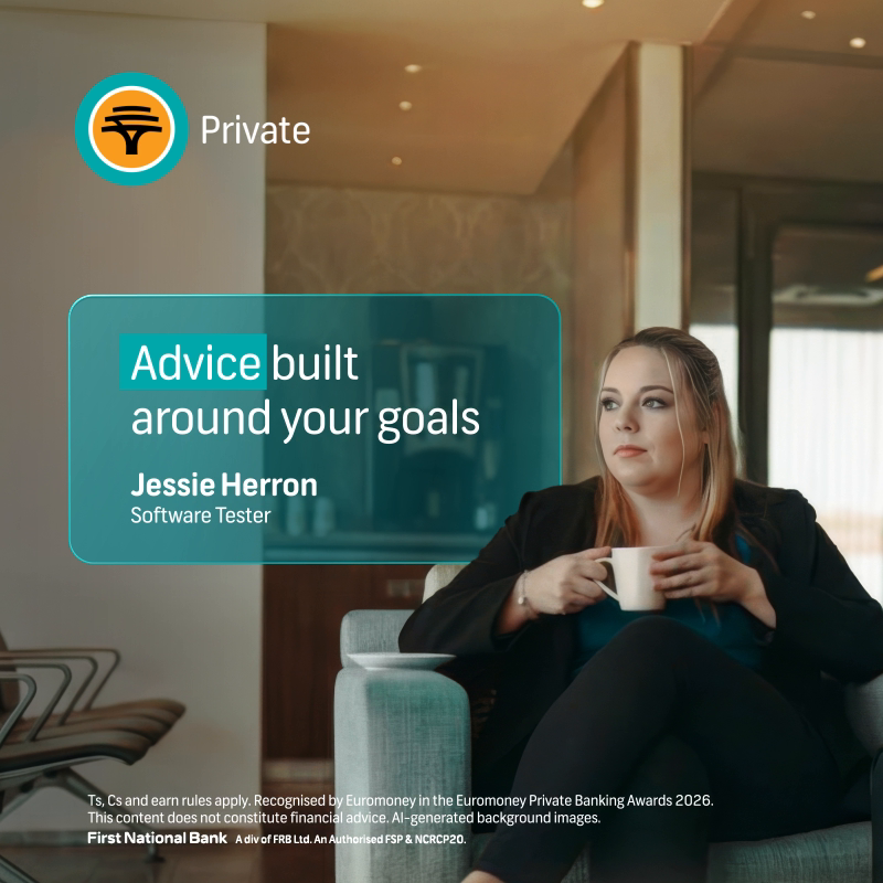 Planning and advice built around your current financial needs and future goals. Jessie Herron shares how FNB Private takes a personal interest in your life plan to help you move forward with clarity and confidence.