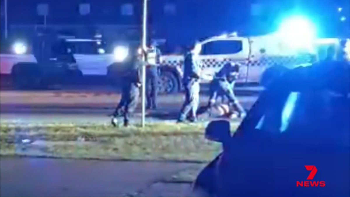 Youth gang violence has erupted in Melbourne’s west on an innocent family's front lawn. Police say a group of five thugs ambushed and stabbed a 16-year-old boy, then ran his friend over with a stolen car. Jordan Quinn