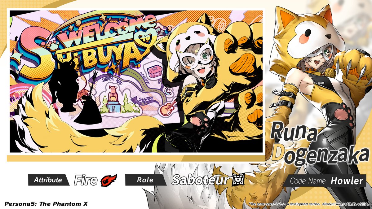 ✧─ Most Wanted Phantom Idol Contract Comeback! ─✧ Check out Howler (VA: #MikakoTakahashi) giving the bad guys the business! Those paws may look plush, but they pack a punch! 🐶 #P5XEN #RunaDogenzaka