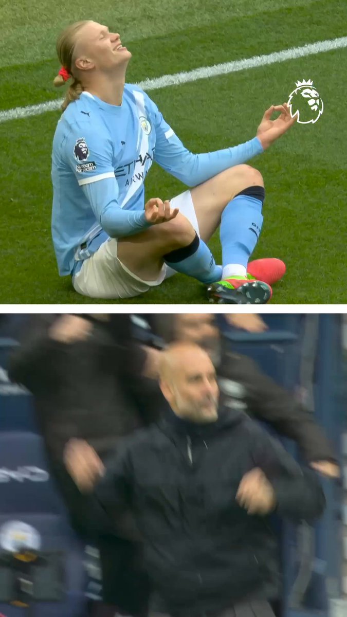 Erling Haaland and Pep Guardiola both enjoyed that one 😏