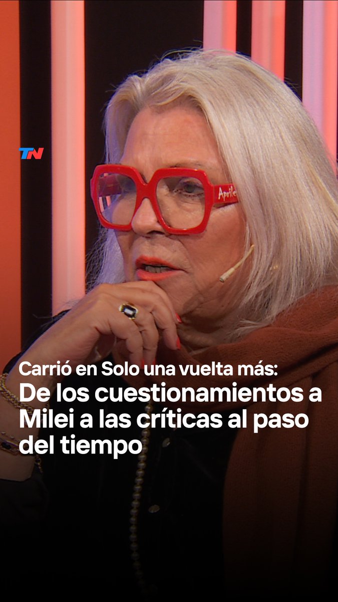 Carrió en Solo una vuelta más: corrió de los cuestionamientos a Milei a las críticas al paso del tiempo