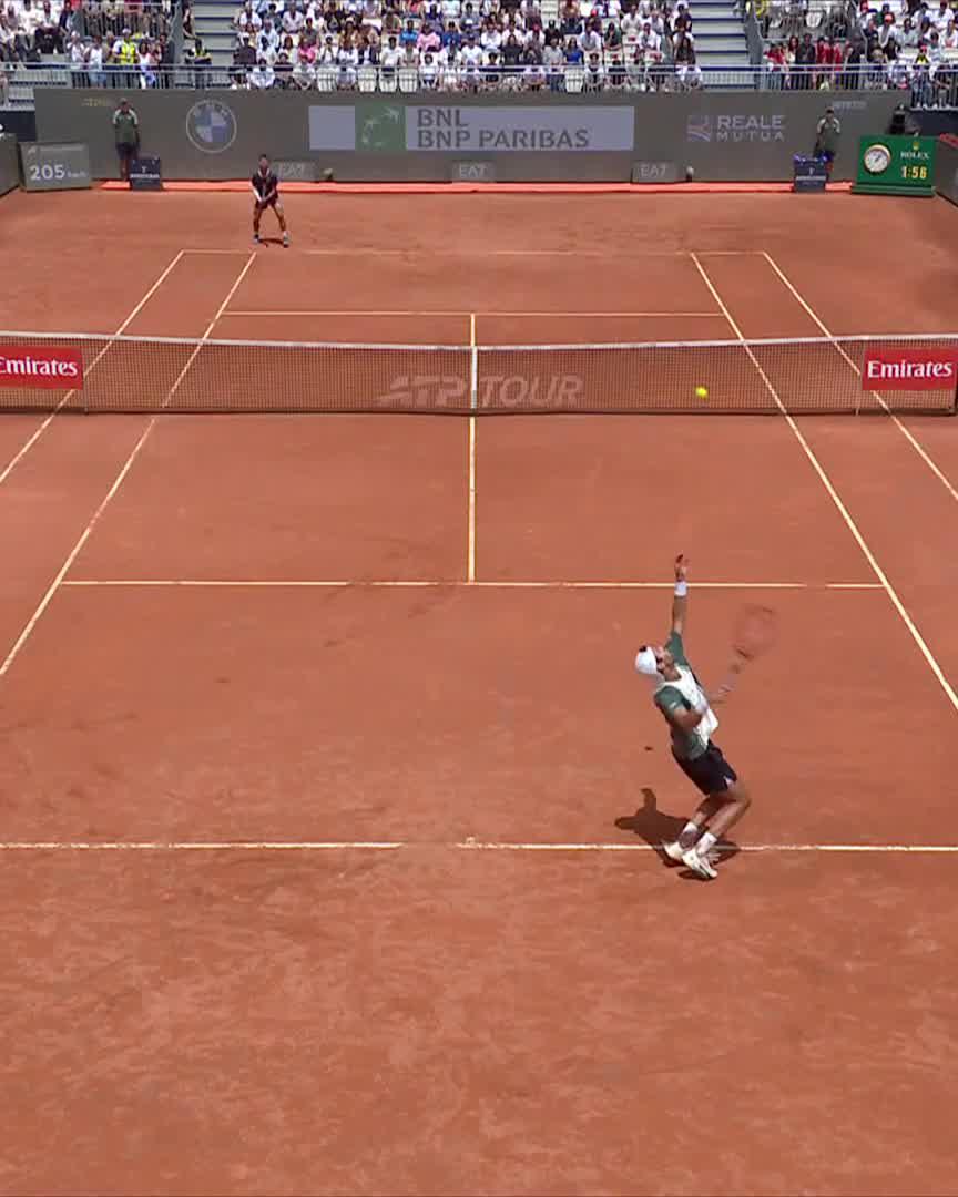 Fifth time lucky 🍀 After four previous last-16 defeats, Karen Khachanov reaches his maiden Rome quarter-final with a 6-1 7-6(2) win over Prizmic! #IBI26