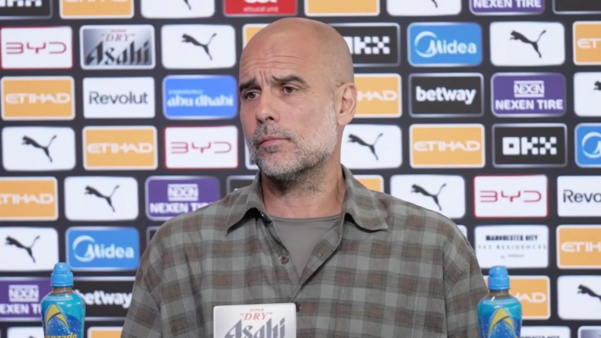"He's an unbelievable signing for this club" 🗣️ Pep Guardiola on Marc Guéhi's impact on his Man City side following his transfer from Crystal Palace.
