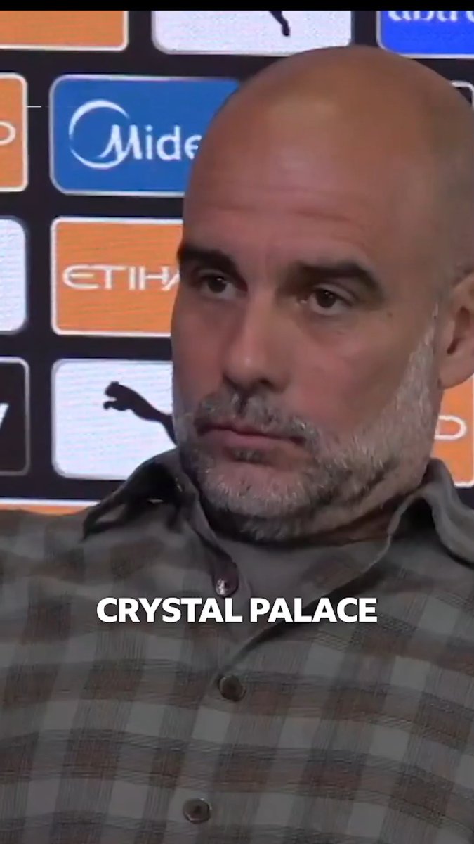 "CRYSTAL PALACE!" There's only one match on Pep's mind right now.