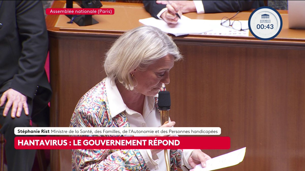🔴 "Il y a des choses que l’on ne sait pas sur ce virus (…) Nous n’avons pas la certitude de dire que ce virus n’a pas encore muté" 🗨️ Stéphanie Rist, ministre de la Santé à propos de l’hantavirus. #canal16