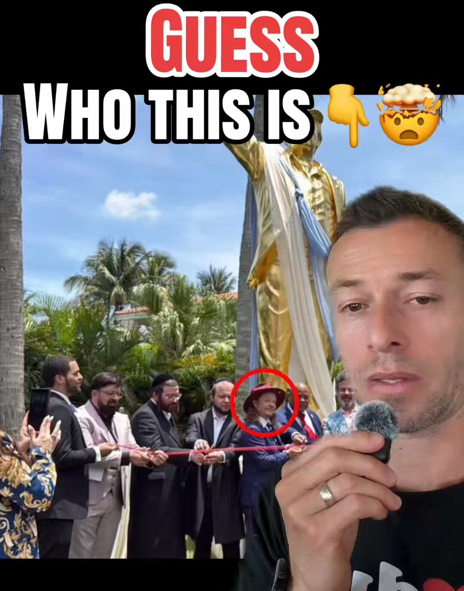 WOW! This Epstein friend, who sent a disturbing letter to Epstein, cut the ribbon at Trump’s golf course to dedicate the ridiculous gold statue. Why was he there?