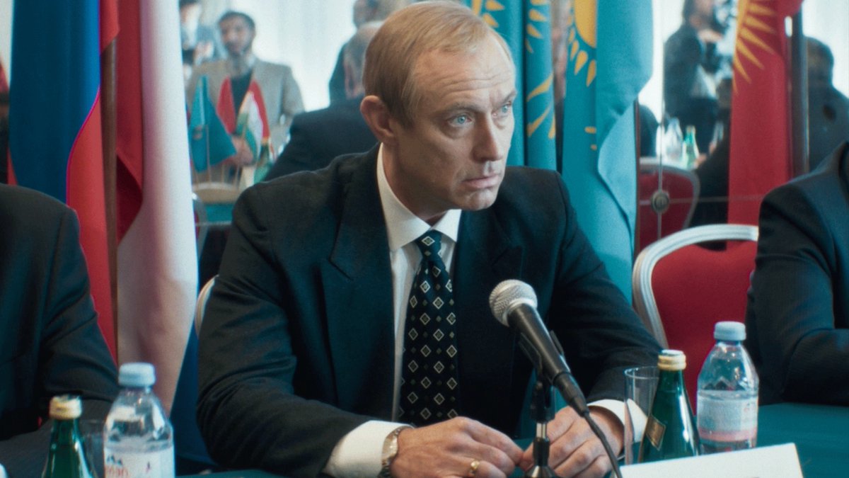 Watch the moment Jude Law's Vladimir Putin won over the Russian people in this exclusive clip from The Wizard of the Kremlin: