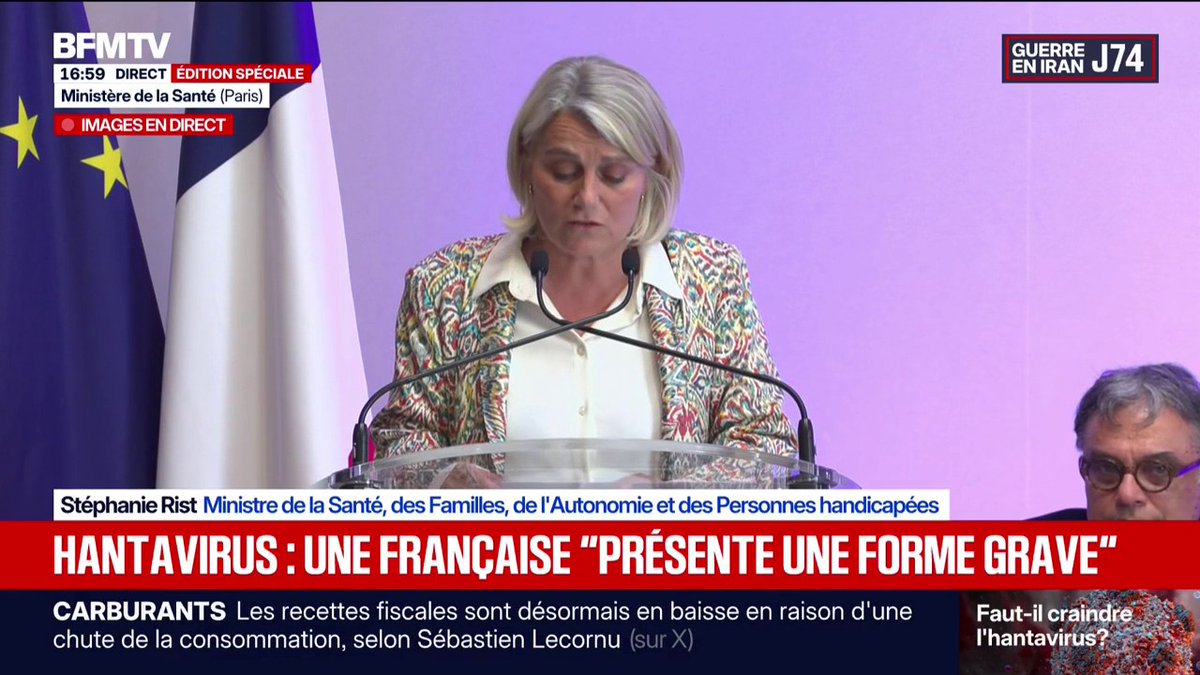 🔴🦠🇫🇷 ALERTE INFO - Une française est en réanimation avec une forme grave de l'hantavirus. (Ministre de la Santé)