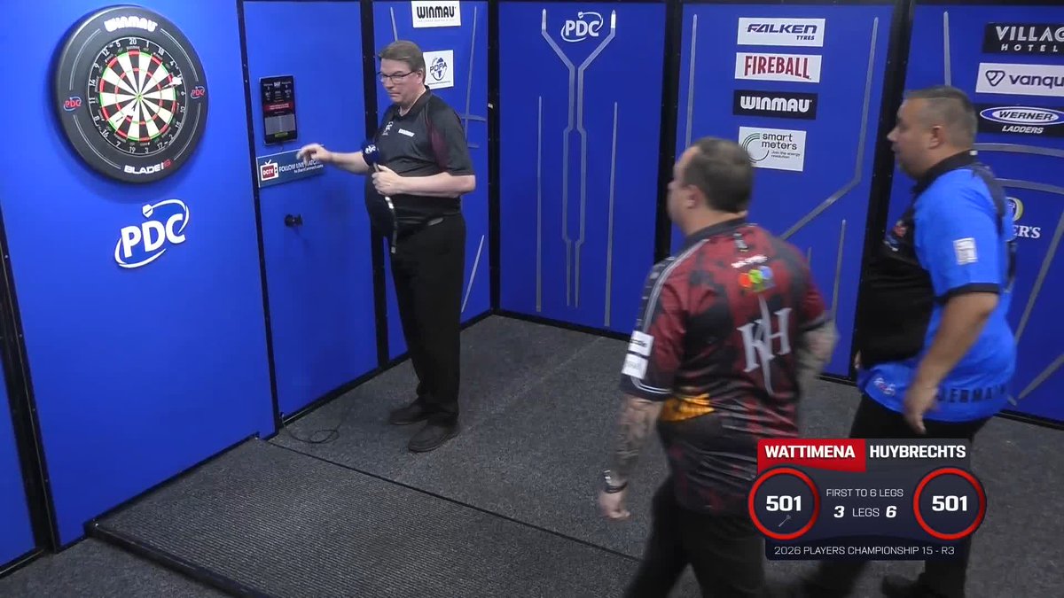 HUYBRECHTS HURRIES ON! Kim Huybrechts' resurgent form continues in Leicester, as The Hurricane beats Jermaine Wattimena 6-3 to book his place in round four! 📺 #PC15