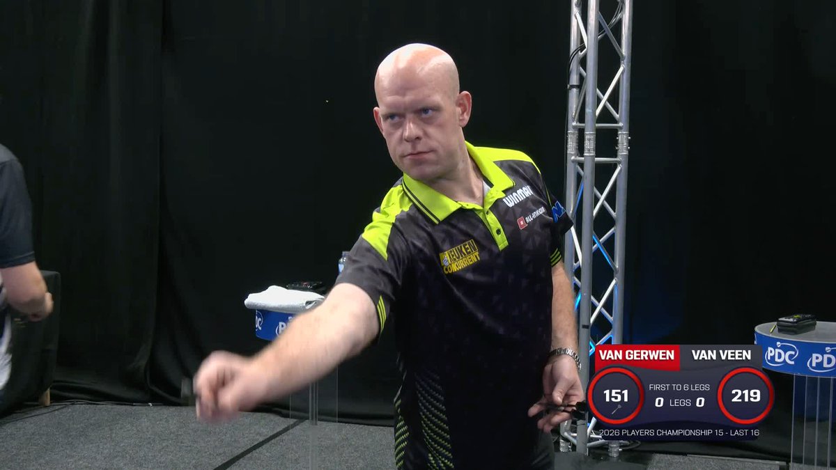 151 FROM MVG! What a start from Michael van Gerwen against Gian van Veen to take the opening leg! 📺 #PC15