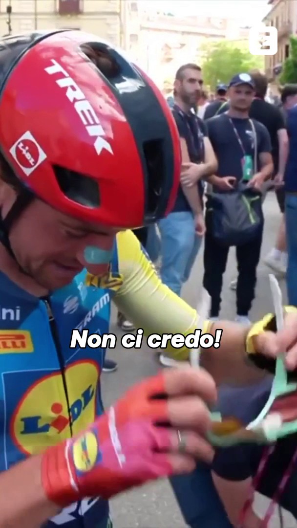 Ci devi credere Cicco! Sei la nuova Maglia Rosa 🩷🥹 #GirodItalia #EurosportCICLISMO