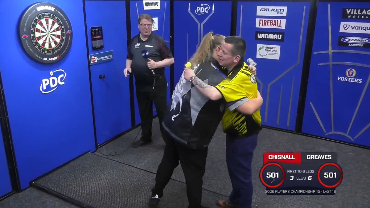 GREAVES KO'S CHISNALL! Beau Greaves is one step closer to another Players Championship final, as Beau and Arrow beats Dave Chisnall 6-3! 📺 #PC15