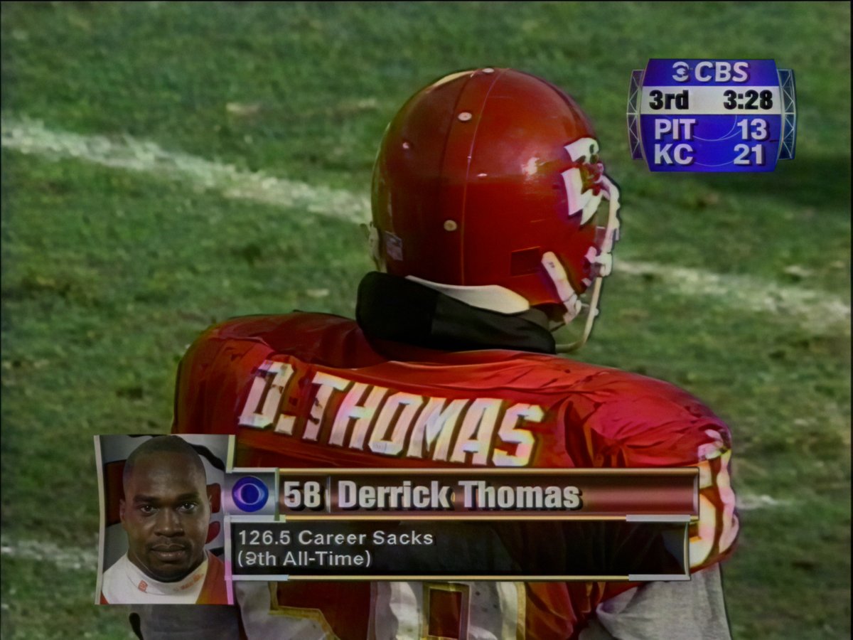 1999: The 126th and final sack in the career of Derrick Thomas