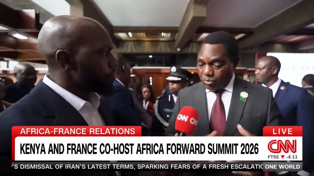 Why did France summon 30+ African leaders to Nairobi? I asked the Zambian president Hakainde Hichilema and this was his response