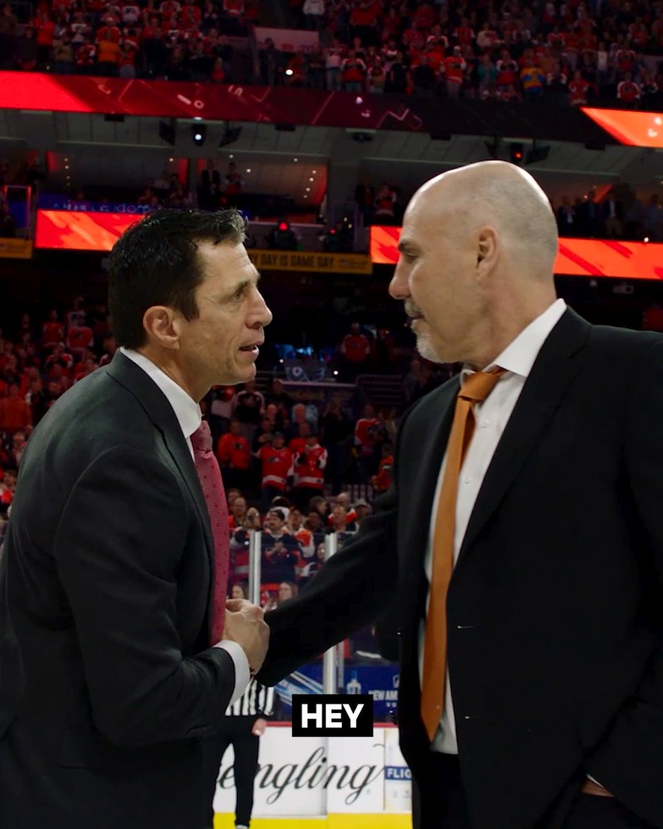 This confirms what I thought Brind’Amour was saying to Tocchet in the handshake line. Awesome stuff here from a former Flyer who knows what playoff hockey means to Philadelphia. #IgniteTheOrange