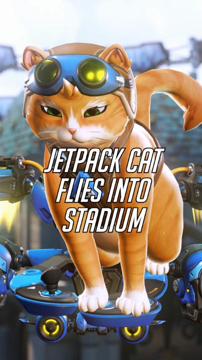 First Look at Jetpack Cat in Stadium in #Overwatch 😺
