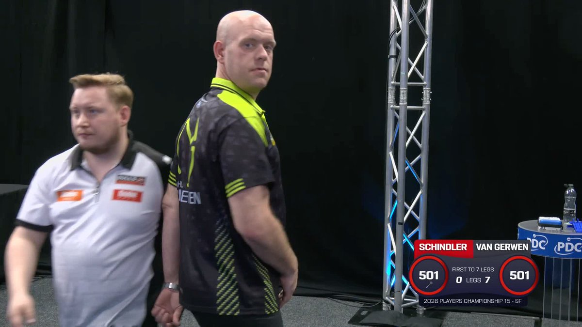 INCREDIBLE FROM VAN GERWEN 🤯 Michael van Gerwen averages an astounding 122.34 - yes, 122.34 - to dismantle Martin Schindler 7-0 and reach the PC15 final 😮‍💨 Schindler averaged 108.78 and didn't even get a dart at double 😳 📺 #PC15