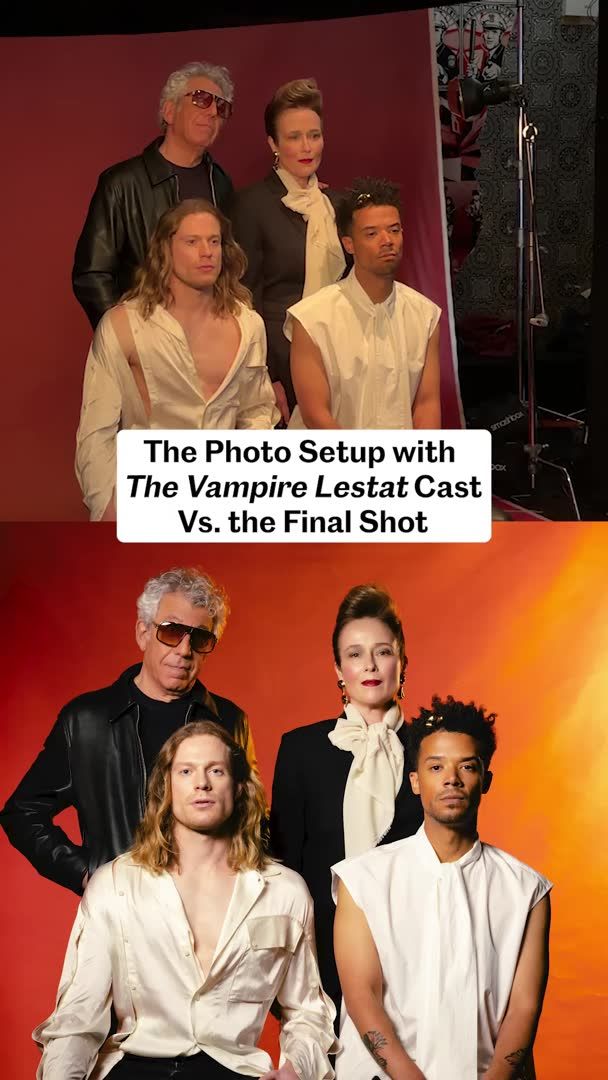 Even a f***ed up family portrait can serve face! Get a look at how we turned moments during our cover story photoshoot for #TheVampireLestat into epic rock star moments to obsess over 🤭