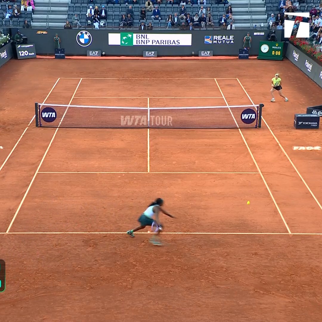 Mirra Andreeva with an AROUND THE NET winner against Coco Gauff in Rome. This 19 year old is so gifted. 🙌🙌🙌