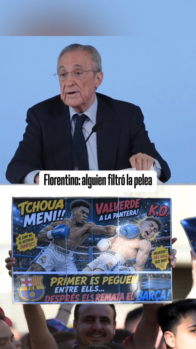 "LA FILTRACIÓN ES PEOR" 💥 Florentino Pérez aseguró que en sus 26 años en el Real Madrid, es la primera vez que vive una filtración de una pelea.