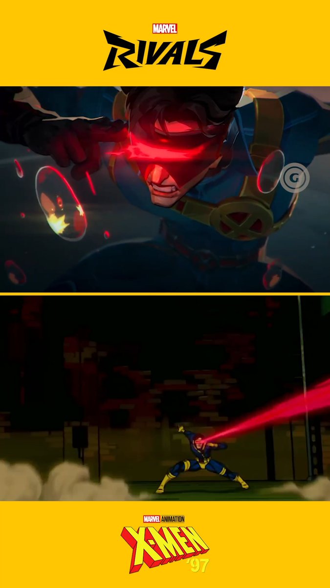 Cyclops in Marvel Rivals compared to his X-Men '97 counterpart 💥