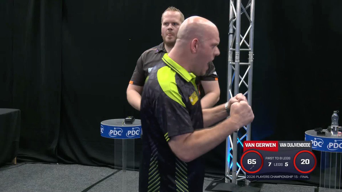 VAN GERWEN WINS PC15! 🟢 Michael van Gerwen wins his first ranking title since April 2025 🔥 The three-time World Champion defeats Dirk van Duijvenbode 8-5 in a thrilling final, recording another stellar average of 106.57 💫