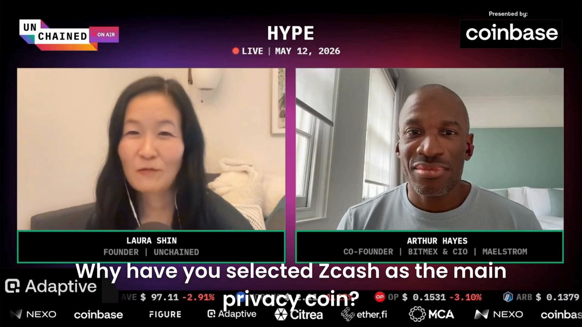 Arthur on why the Zcash and NEAR integration is the quietly building mechanism that flips NEAR from inflationary to deflationary "Shielded Zcash lets you swap and send any coin, USDT on Tron, Bitcoin, anything, and that transaction will not point back to you. Completely anonymous" "The integration between shielded Zcash and NEAR intents means every time one of these transactions happens the NEAR protocol earns a fee" "If volumes grow that fee accumulates over time and flips NEAR from an inflationary to a deflationary protocol. That is what will cause the price to rocket higher"