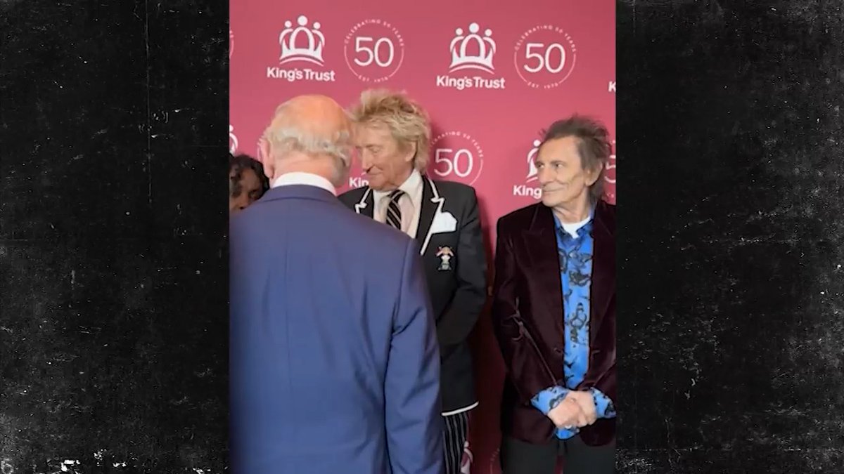 👀 Sir Rod Stewart didn't hold back on the red carpet while greeting King Charles and Queen Camilla after their recent U.S. trip to see President Donald Trump!