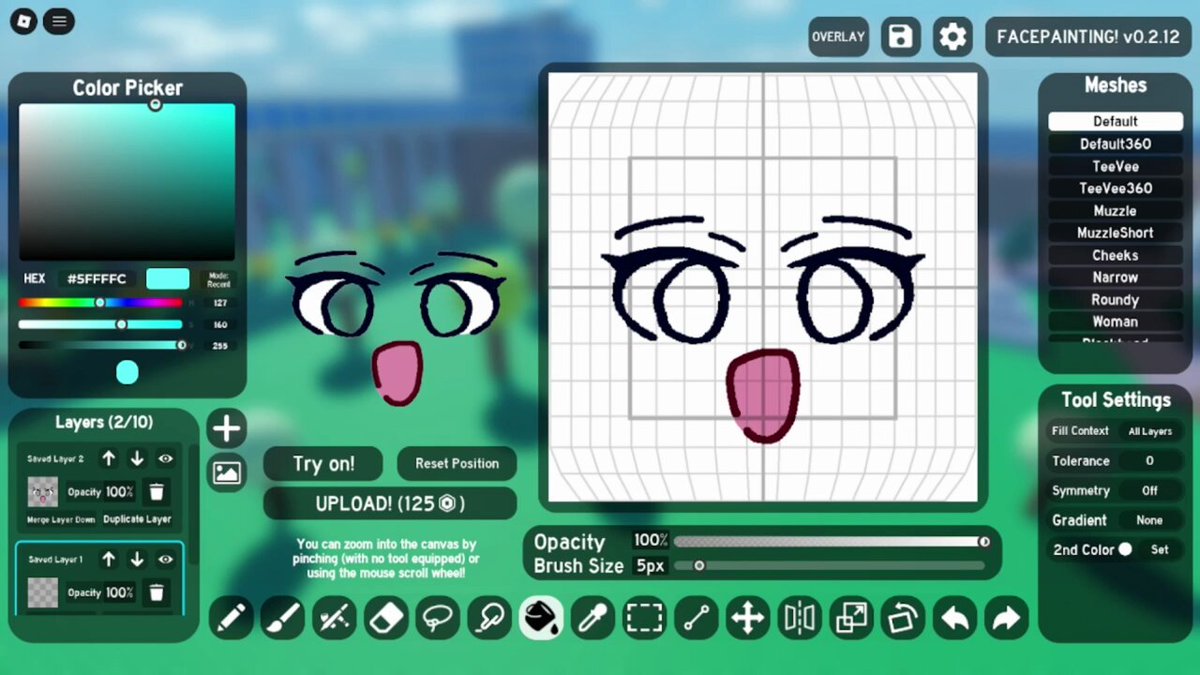 face drawing to 3d mesh face coming to facepainting UGC creator soon, heres a little demo