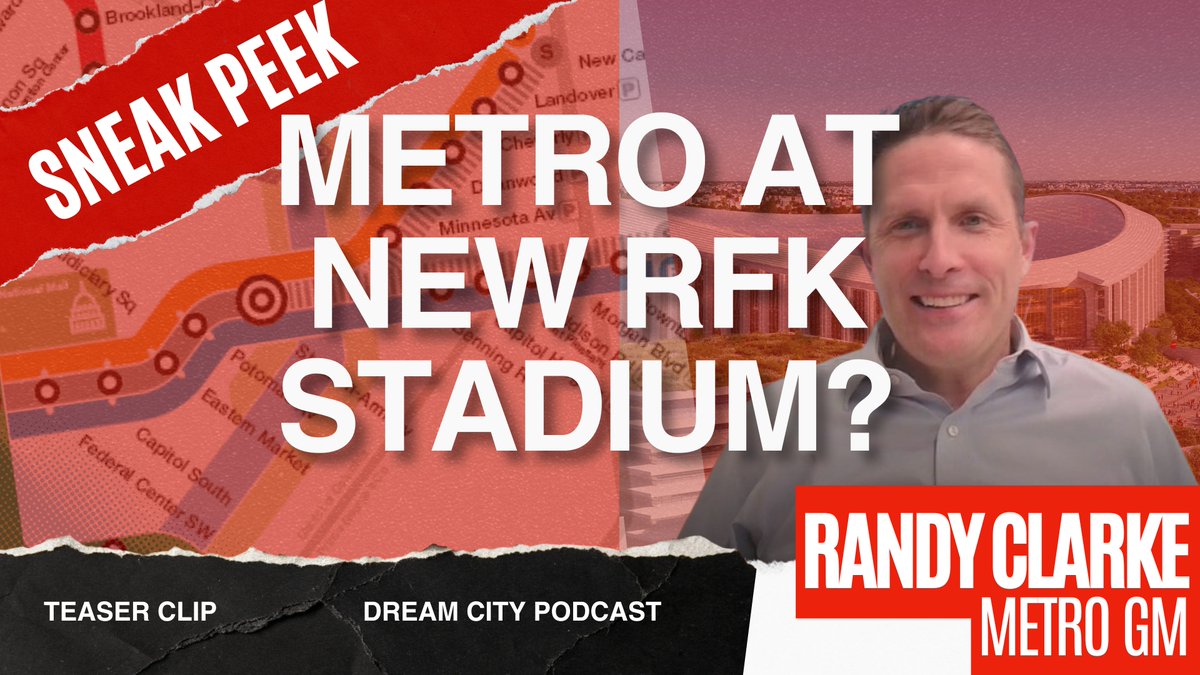 Ⓜ️ Randy Clarke Randy Clarke wants to expand the Stadium-Armory Metro station to make room for the thousands of Commanders fans at the RFK site. Here's a clip from our forthcoming Dream City Podcast interview with Randy. Full episode dropping Monday. Tom Sherwood