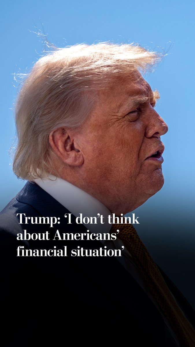 President Trump said he does not consider the economic impacts the war in Iran is having on Americans, remarks that quickly drew criticism from Democrats and appeared to undermine his campaign pledge of addressing voters’ cost of living concerns.