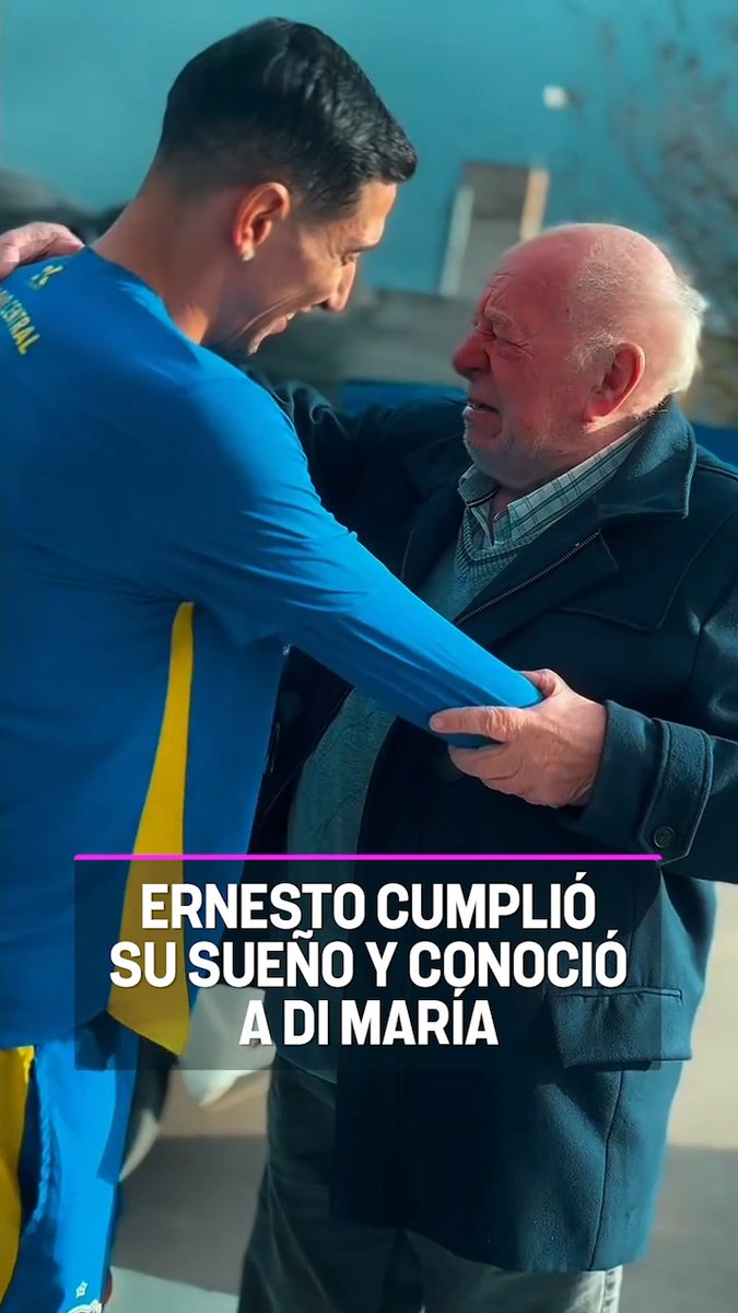 UFF, la emoción de este hincha de Rosario Central al conocer a Ángel Di María. ❤️🇦🇷