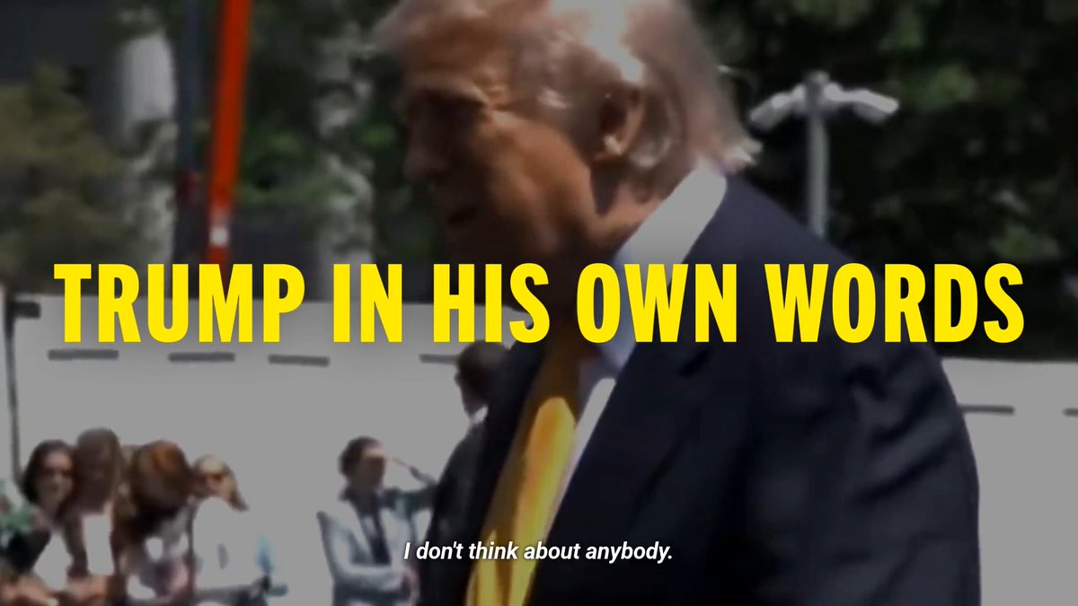 Today, Trump admitted he doesn't care about Americans' financial situations. Watch our new ad: