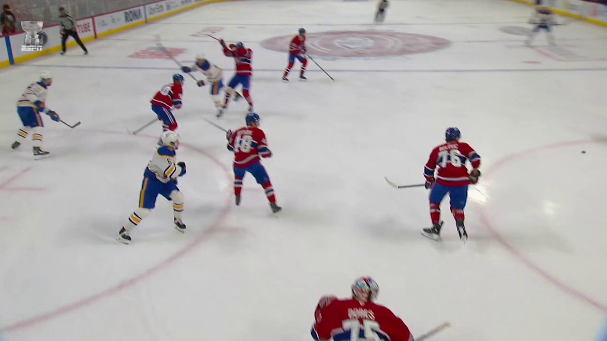 PRETTY PASSING TO PUT BUFFALO AHEAD EARLY 👏 Watch Sabres-Canadiens on ESPN and the ESPN App now! 👀