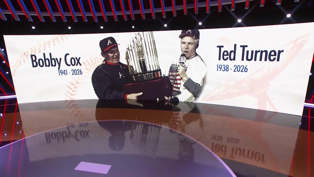 "I became who I was thanks to Bobby Cox." ❤️ Pedro Martinez and the MLB on TBS crew paid their respects to the late Bobby Cox and Ted Turner.