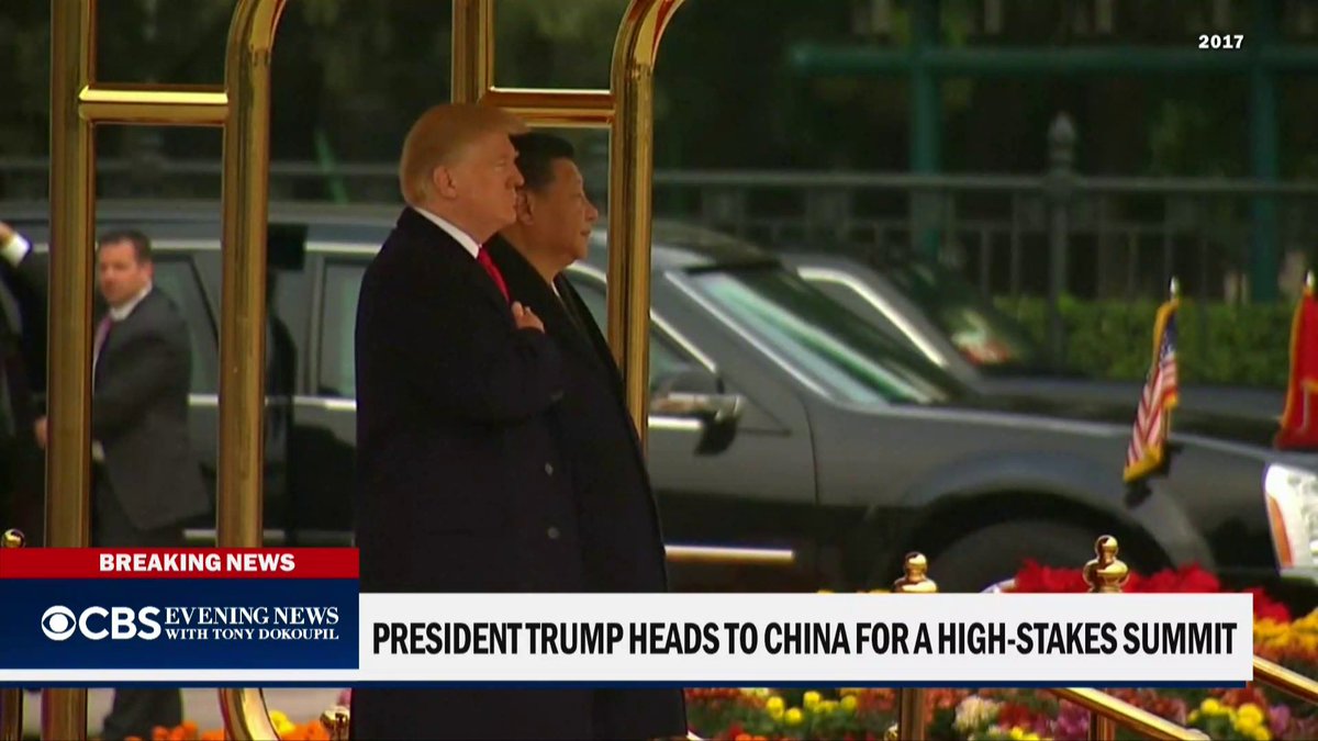 President Trump is on his way to China for a highly anticipated summit with Chinese President Xi Jinping, following through with a meeting Trump delayed due to the war with Iran. Topics discussed will include Iran, trade, energy and Taiwan.