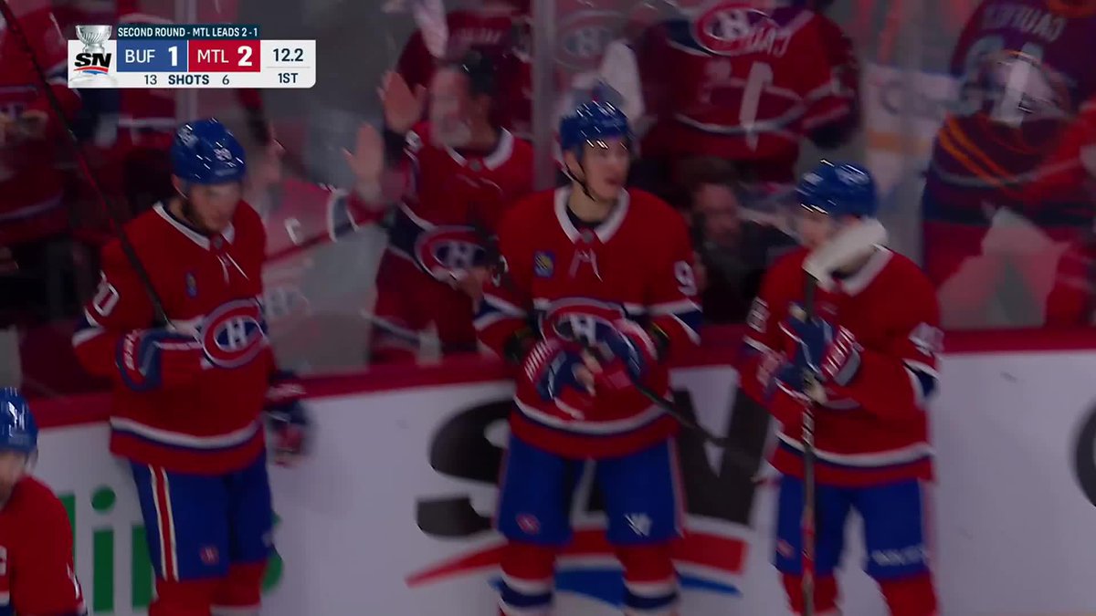 CAUFIELD GETS THE CANADIENS ON TOP IN THE FINAL SECONDS OF THE FIRST!