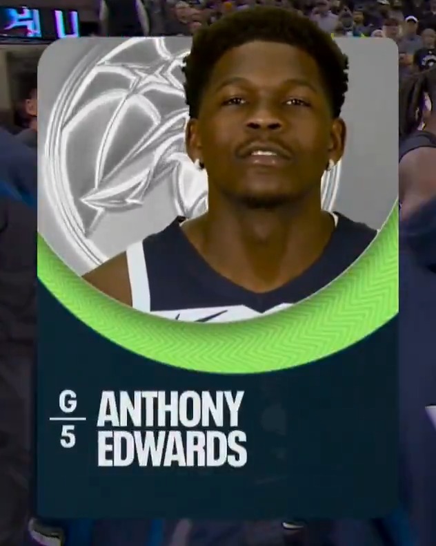 “Anthony Edwards. Worldwide.” 🔥🗣️ Ant during the player introductions (via NBA on NBC and Peacock)