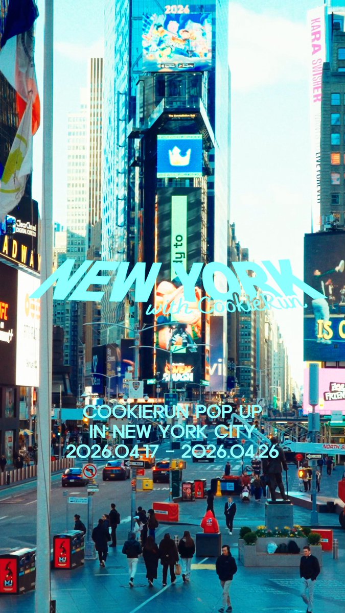 Thank you to all the fans for visiting CookieRun’s first-ever U.S. retail pop-up store, “#NewYorkWithCookieRun,” ! 🔥 We appreciate all of the fans who waited in long lines to experience #CookieRun in person! We got to hear your sincere wishes and love for the franchise. Here's a recap of the CookieRun Times Square excitement! 🏙️ Make sure to follow us to be a part of CookieRun’s brave journey! Where will we go next?~ #CookieRunKingdom