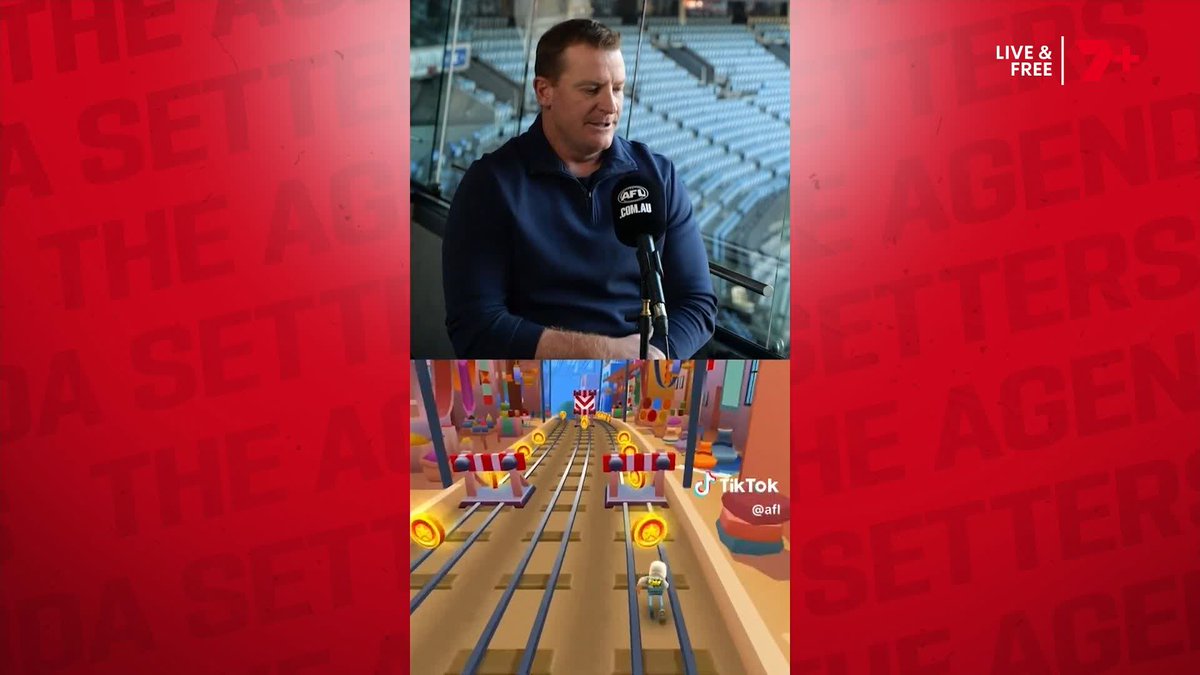 "What a sad state of affairs." 😂 Caro's not copping the Subway Surfers trend on Michael Voss' exclusive interview 👉
