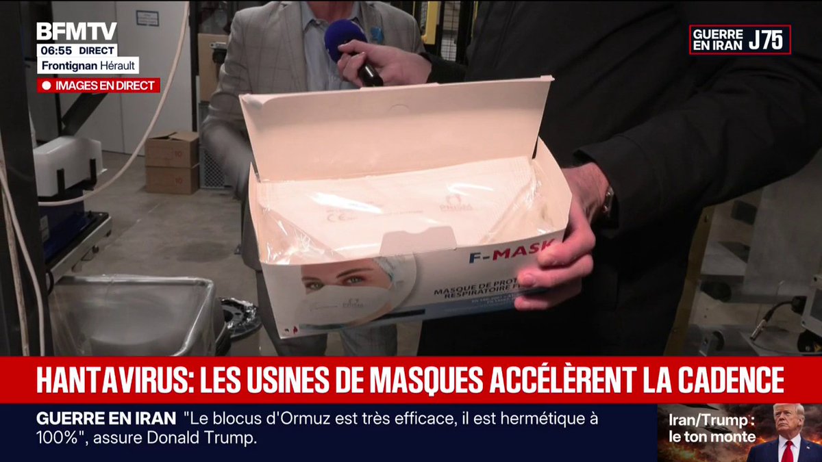 Hantavirus: les commandes s'accélèrent dans les usines de masque