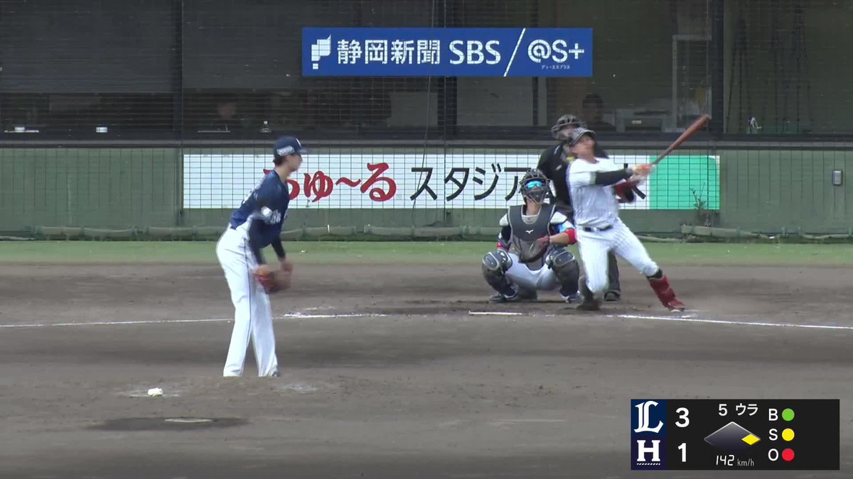 やはりスイングが強い 野口恭佑 左中間をぶち破る 2打席連続タイムリー ⚾️ハヤテ×西武(ファーム) #イージースポーツ #ハヤテベンチャーズ静岡 #だったらDAZN